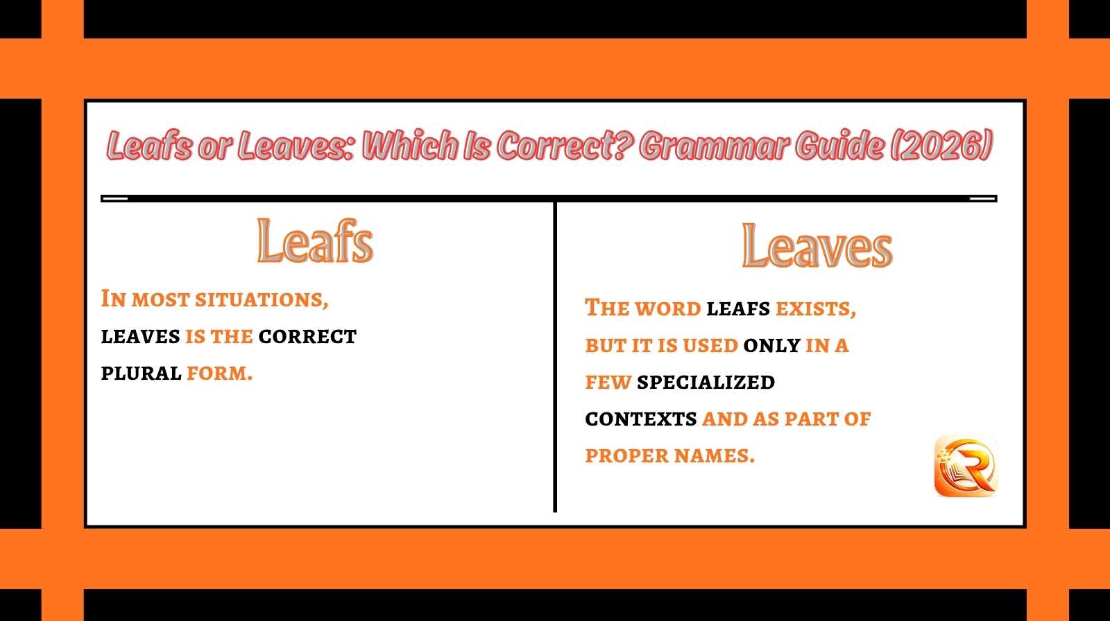 Leafs or Leaves Which Is Correct Grammar Guide (2026)